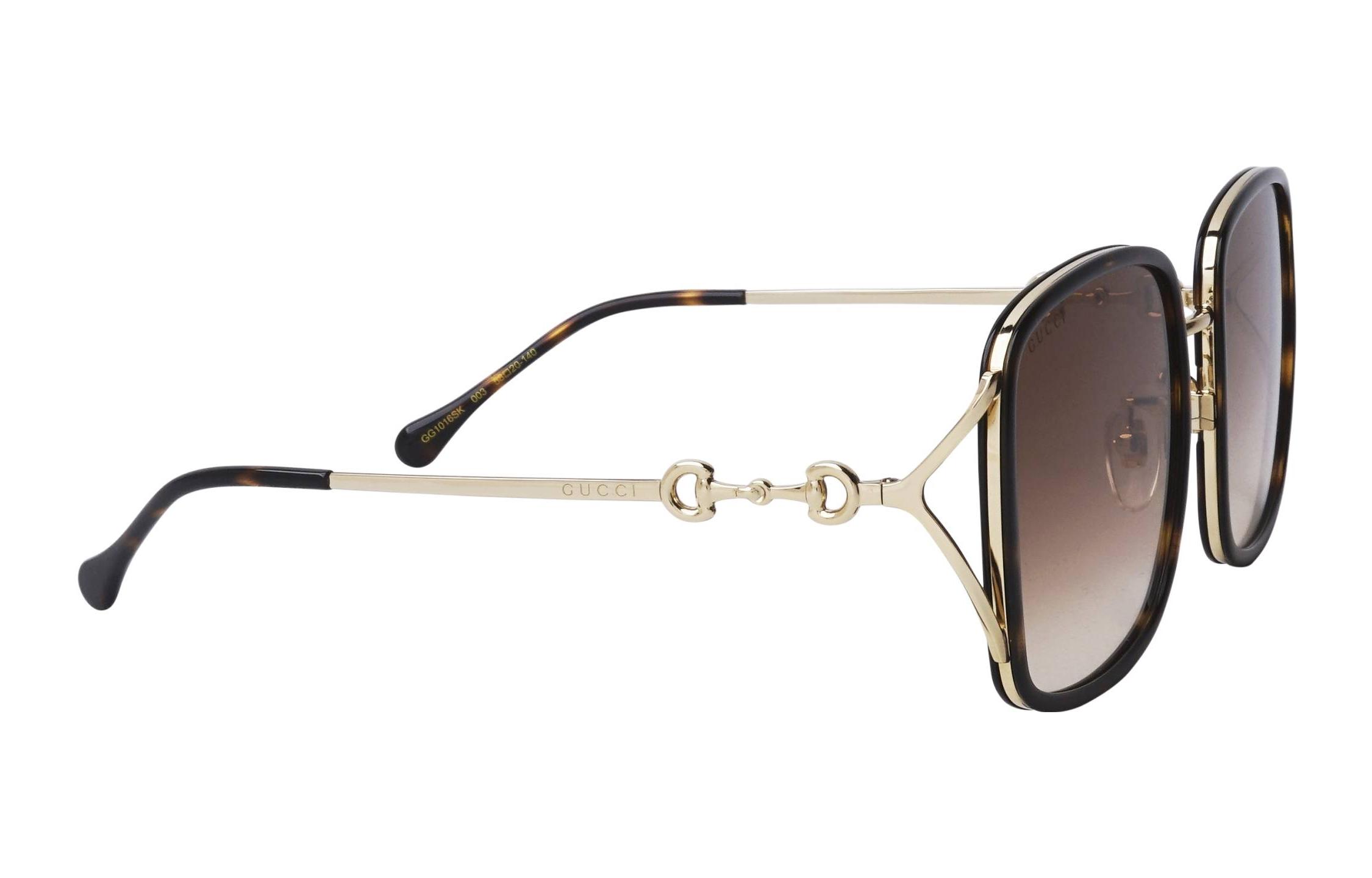 GUCCI Gradient Brown Lens Metal Frame Elegant Square Sunglasses GG1016SK-003 58 圖 6