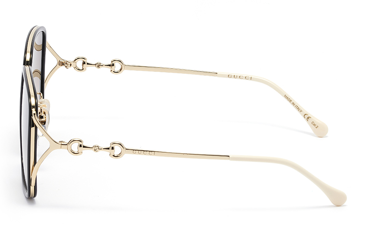 GUCCI Gradient Lens Gold Frame Fashion Classic Horsebit Sunglasses GG1016SK-004 58 圖 3