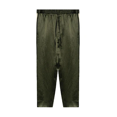Gucci Green Floral Logo Stripe Straight Leg Casual Pants 495697-Z791A-3230