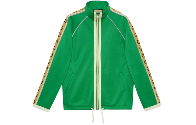 Gucci Green Knit Jacket with Logo Trim 598861-XJBZ8-3072