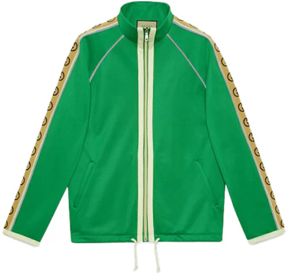 Gucci Green Knit Jacket with Logo Trim 598861-XJBZ8-3072 Buy Gucci Green Knit Jacket with Logo Trim 598861-XJBZ8-3072