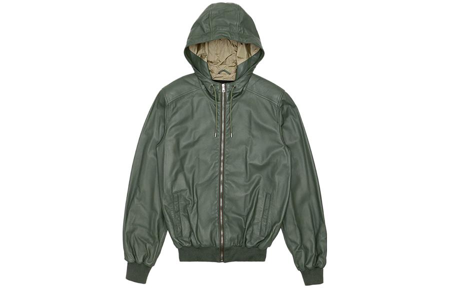 Gucci Green Solid Zip-Up Hoodie Jacket 369947-XN400-3480