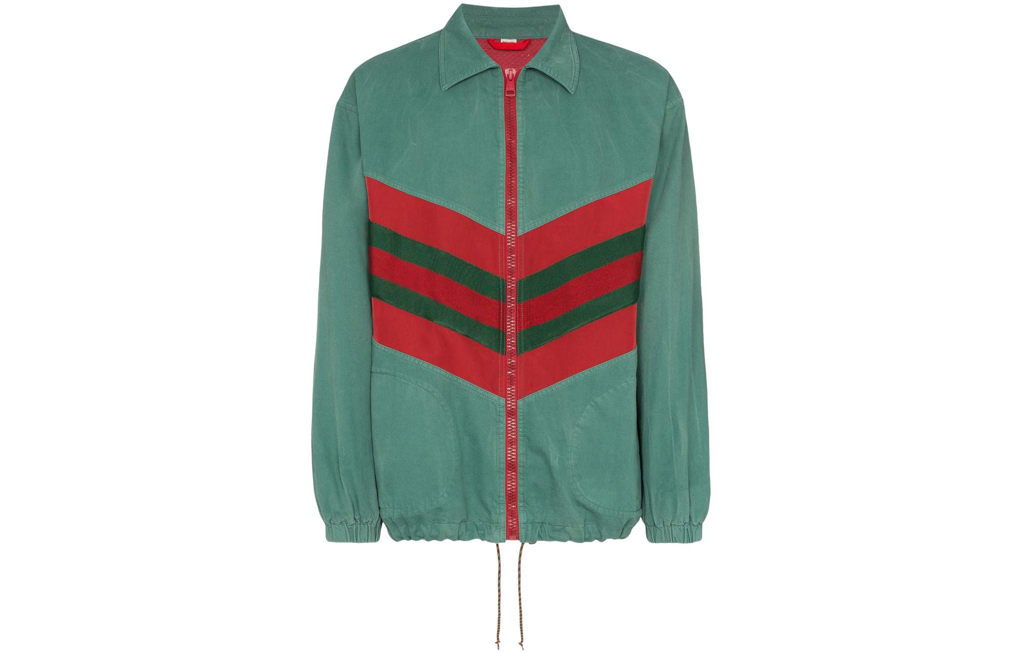 Gucci Green Striped Denim Track Jacket 599939-XDAYG-3515