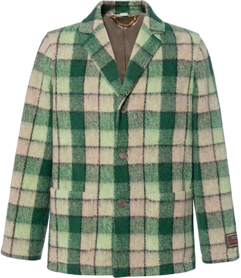 Gucci 綠色羊毛混紡格紋西裝外套 SS23 722496-ZALCX-9672 Buy Gucci 綠色羊毛混紡格紋西裝外套 SS23 722496-ZALCX-9672