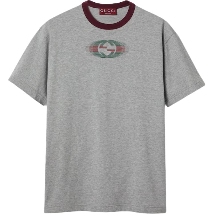 Gucci Grey Crew Neck Printed Straight-Fit T-Shirt 795957-XJGQ6-1230