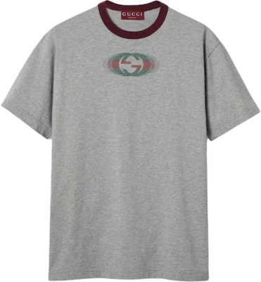 Gucci Grey Crew Neck Printed Straight-Fit T-Shirt 795957-XJGQ6-1230 Buy Gucci Grey Crew Neck Printed Straight-Fit T-Shirt 795957-XJGQ6-1230
