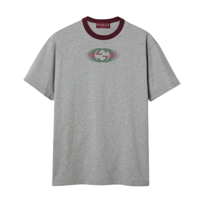 Gucci Grey Crew Neck Printed Straight-Fit T-Shirt 795957-XJGQ6-1230