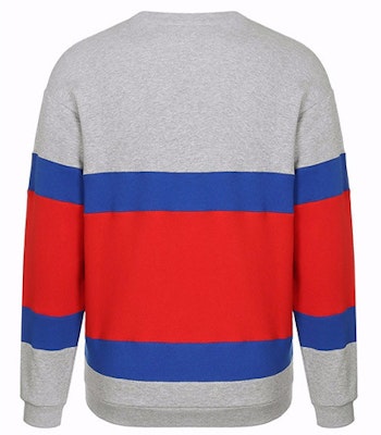 구찌 그레이 크루넥 스웨트셔츠 레드 블루 포인트 디자인 548328-XJAKR-1093 Lookbook 구찌 그레이 크루넥 스웨트셔츠 레드 블루 포인트 디자인 548328-XJAKR-1093
