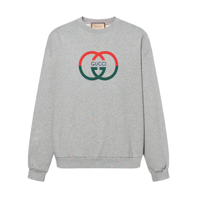 Gucci Grey Logo Print Sweatshirt SS24 Pre-Spring Collection 774244-XJGAY-1230