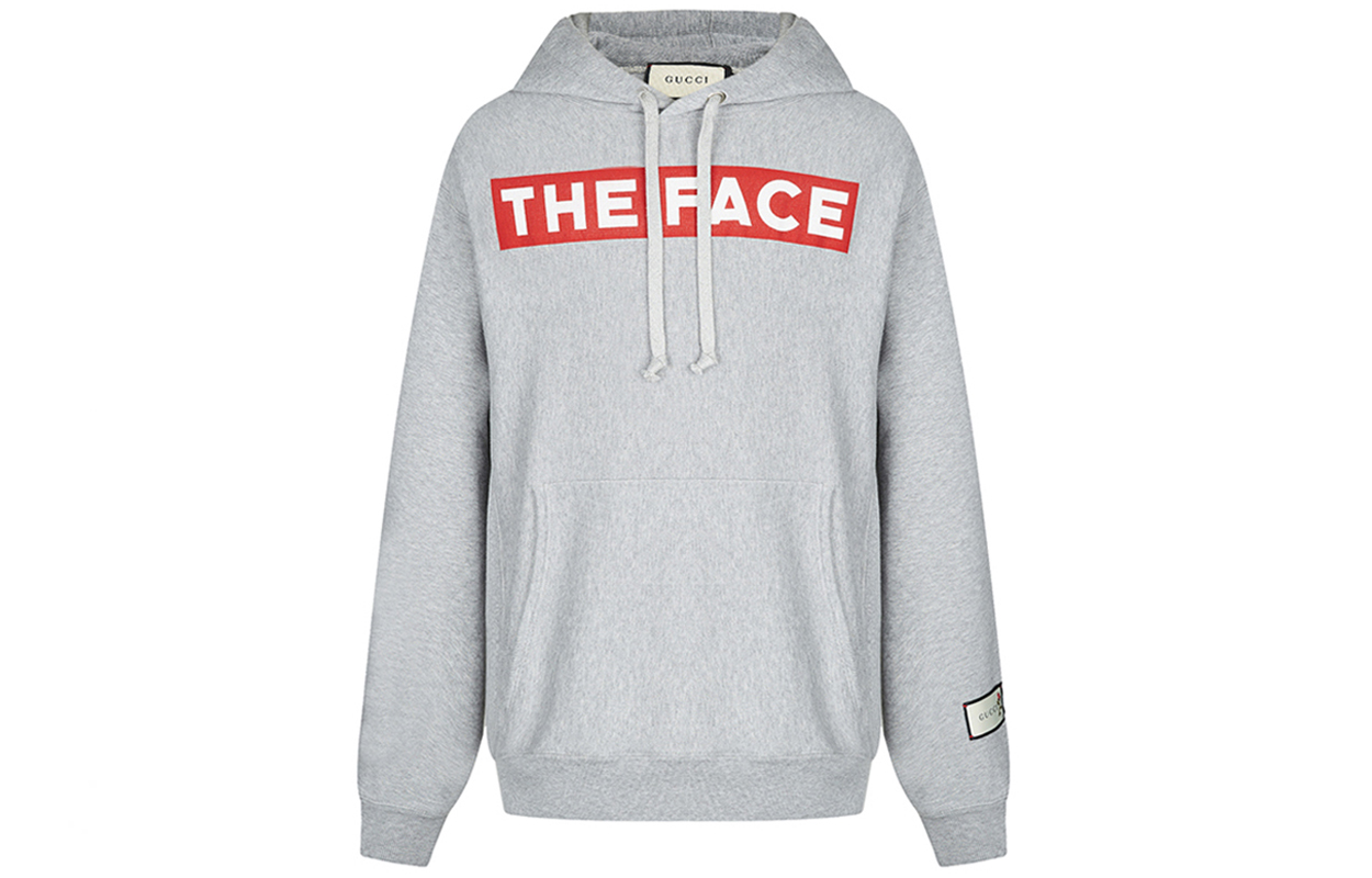 Gucci Grey Loose Fit Hoodie with Letter Print for Men 560502-XJBB2-1130