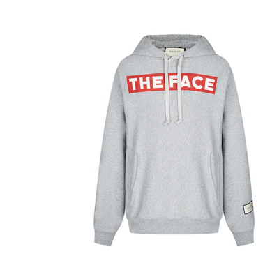 Gucci Grey Loose Fit Hoodie with Letter Print for Men 560502-XJBB2-1130