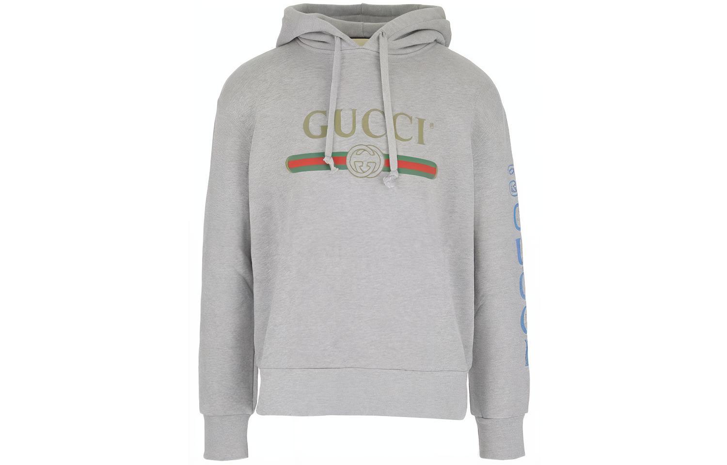 Gucci Grey Pullover Sweatshirt with Logo Print 475374X9V46-1111