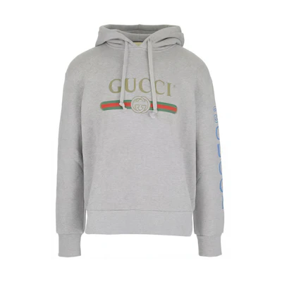 Gucci Grey Pullover Sweatshirt with Logo Print 475374X9V46-1111
