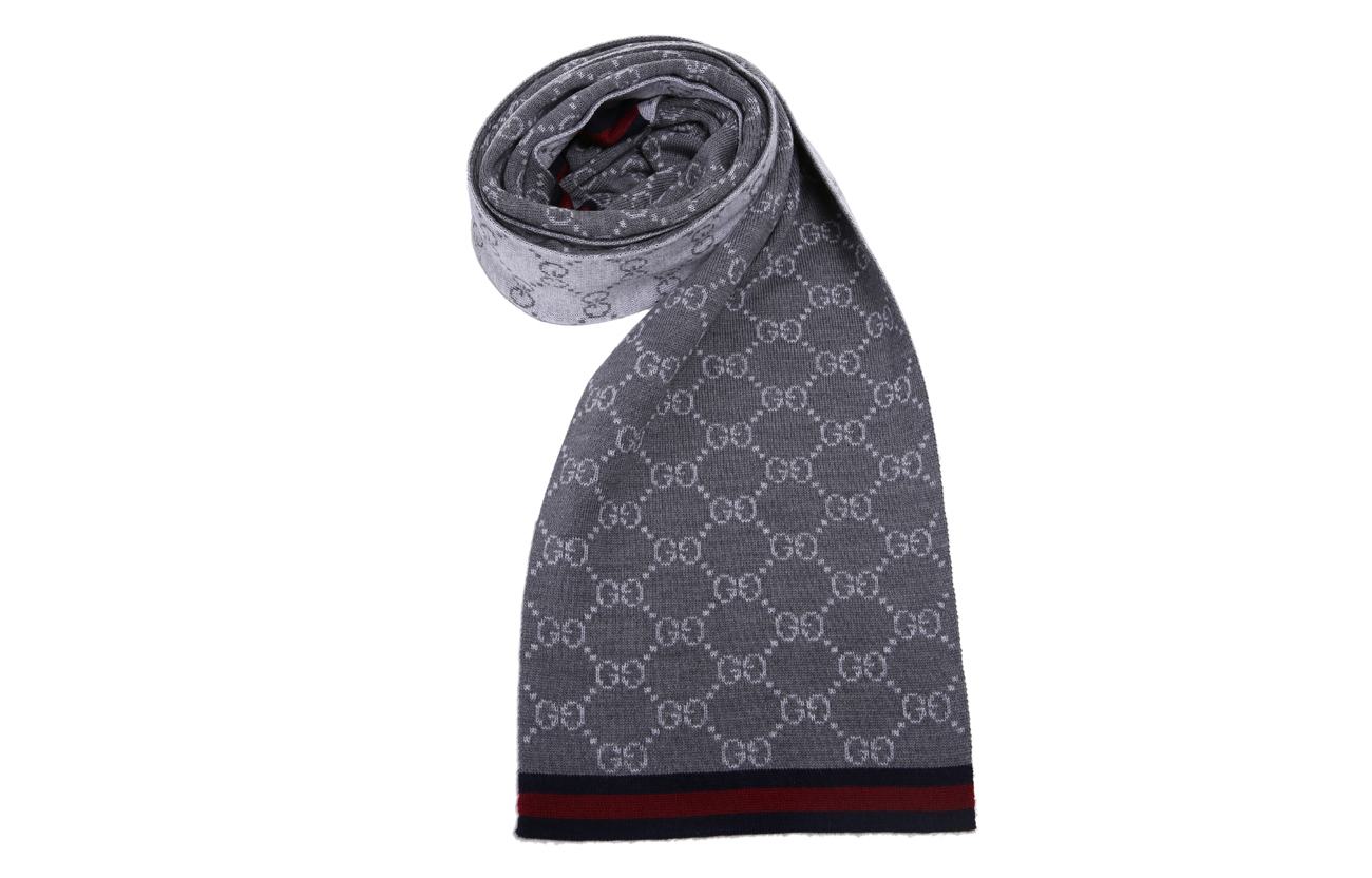 GUCCI Grey Woolen Business Scarf for Unisex Couples 325806-3G206-1263 圖 5