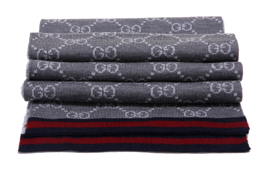 GUCCI Grey Woolen Business Scarf for Unisex Couples 325806-3G206-1263 圖 6