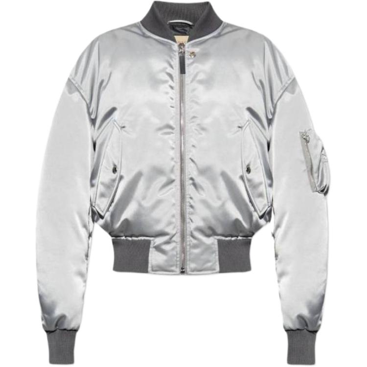 Gucci Grey Zip-Up Jacket with Stand Collar and Long Sleeves 757968-Z8BK4-1120