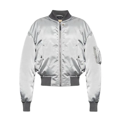 Gucci Grey Zip-Up Jacket with Stand Collar and Long Sleeves 757968-Z8BK4-1120