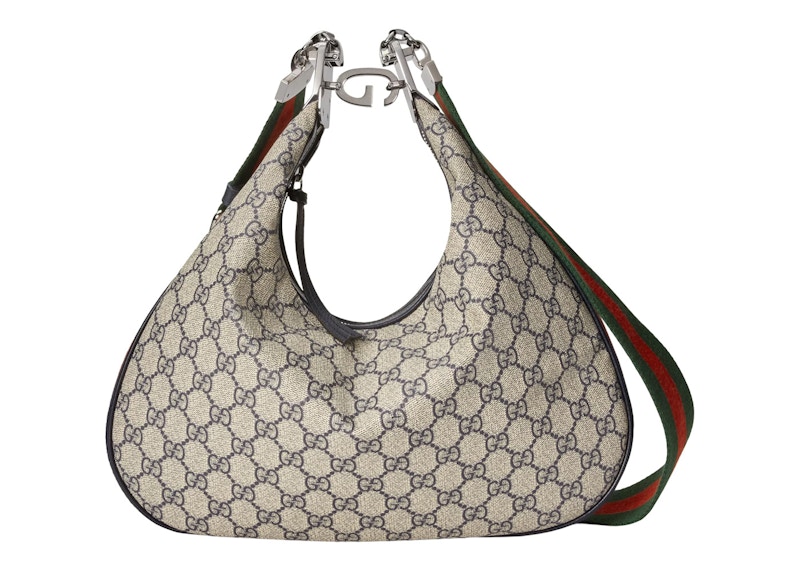 Gucci Gucci Attache Medium Shoulder Bag Beige/Blue