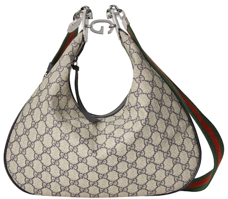 Gucci Gucci Attache 中型肩背包 米色/藍色 Buy Gucci Gucci Attache 中型肩背包 米色/藍色