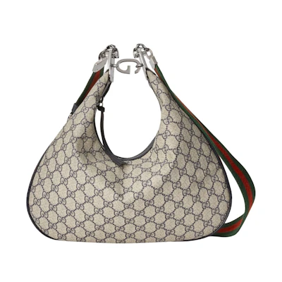 Gucci Gucci Attache Medium Shoulder Bag Beige/Blue