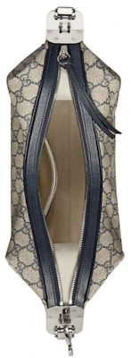 Gucci Gucci Attache 中型肩背包 米色/藍色 Lookbook Gucci Gucci Attache 中型肩背包 米色/藍色