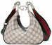 Buy Gucci格紋小型肩背包米色/藍色
