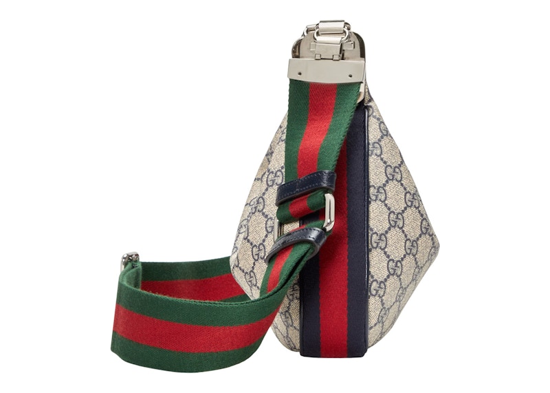 Order Gucci格紋小型肩背包米色/藍色