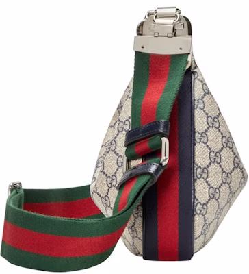 Gucci格紋小型肩背包米色/藍色 Order Gucci格紋小型肩背包米色/藍色