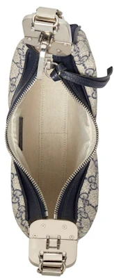 Gucci格紋小型肩背包米色/藍色 Lookbook Gucci格紋小型肩背包米色/藍色