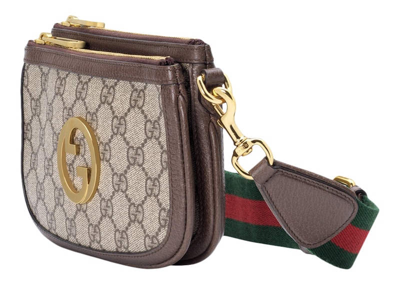 Order Gucci Blondie GG 迷你包 GG Supreme 米色/深棕色/綠色/紅色。