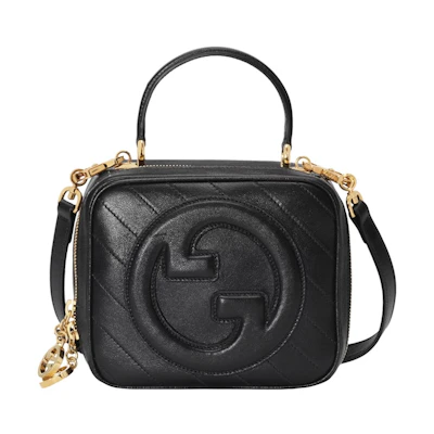 Gucci Gucci Blondie Top Handle Bag Gold-tone Black