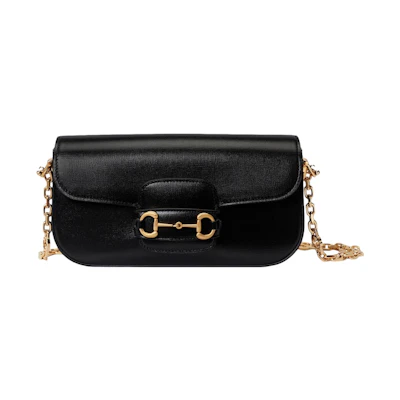 Gucci Gucci Horsebit 1955 Small Shoulder Bag Black