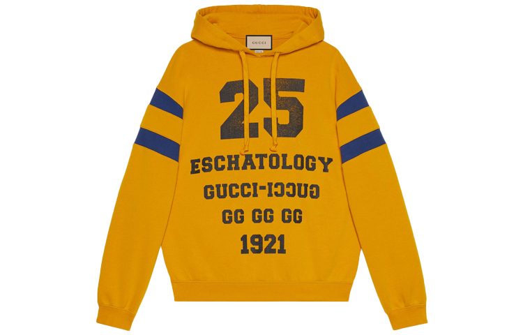 Gucci Gucci Unbound Overture Logo Print Long Sleeve Sweatshirt Orange Men 655469-XJDHN-7245