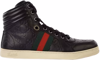 Gucci Guccissima Web Leather Hi Top 'Black' 221825-A9L90-1072 Gucci Guccissima Web Leather Hi Top 'Black' 221825-A9L90-1072
