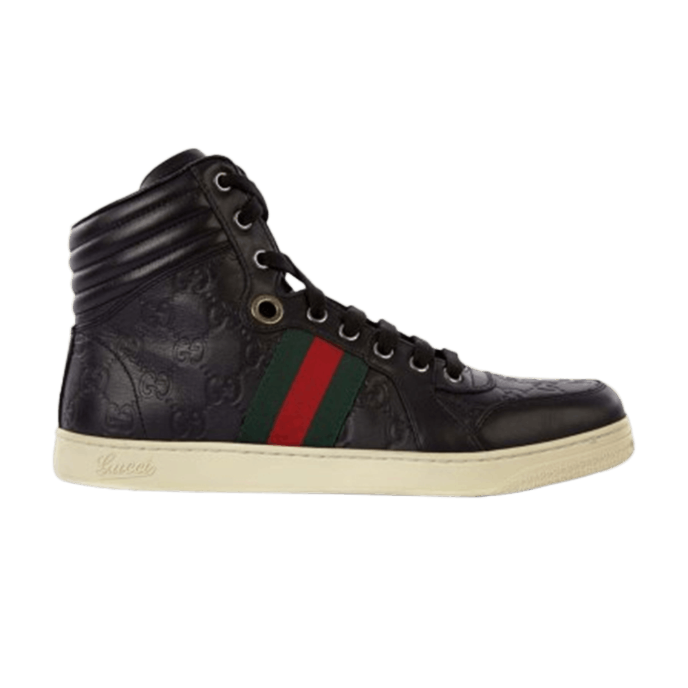 Gucci Guccissima Web Leather Hi Top 'Black' 221825-A9L90-1072
