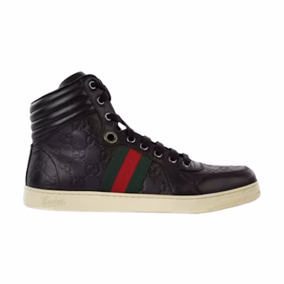 Gucci Guccissima Web Leather Hi Top 'Black'