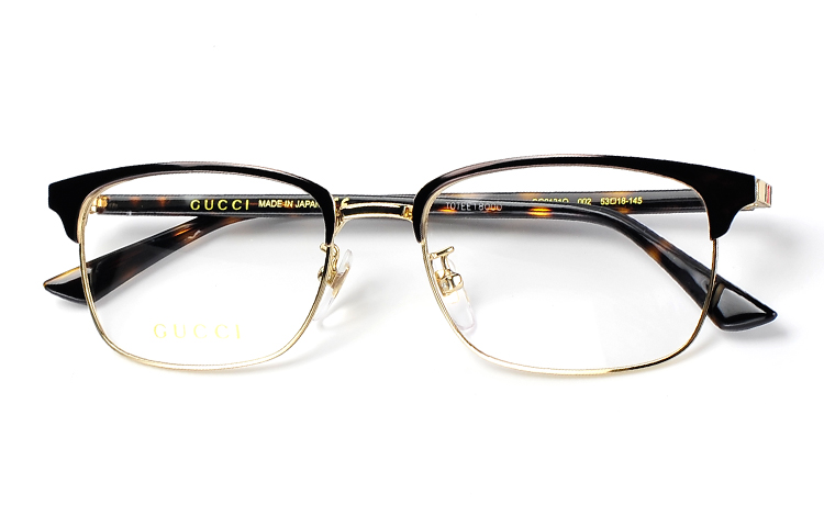 GUCCI Half-frame Square Tortoiseshell Optical Glasses Unisex GG0131O-002 圖 6
