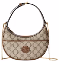 Gucci Half-Moon Shaped Bag Mini GG Supreme Beige/Ebony Gucci Half-Moon Shaped Bag Mini GG Supreme Beige/Ebony