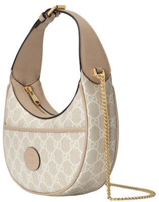 Gucci Half-Moon Shaped Bag Mini GG Supreme Beige/White Order Gucci Half-Moon Shaped Bag Mini GG Supreme Beige/White
