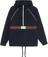 Gucci Half-Zip Knit Cotton Hoodie Men FW21 Black 645320-XJDAK-1060 Gucci Half-Zip Knit Cotton Hoodie Men FW21 Black 645320-XJDAK-1060