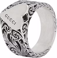 GUCCI Heart 925 Silver Ring Unisex Couple Design. 678913-J8400-0728 GUCCI Heart 925 Silver Ring Unisex Couple Design. 678913-J8400-0728
