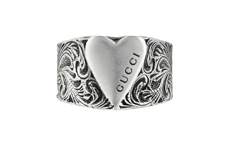 Order GUCCI Cincin Perak 925 Hati Unisex Rekaan Pasangan. 678913-J8400-0728