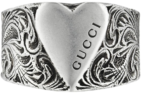 GUCCI Cincin Perak 925 Hati Unisex Rekaan Pasangan. 678913-J8400-0728 Order GUCCI Cincin Perak 925 Hati Unisex Rekaan Pasangan. 678913-J8400-0728