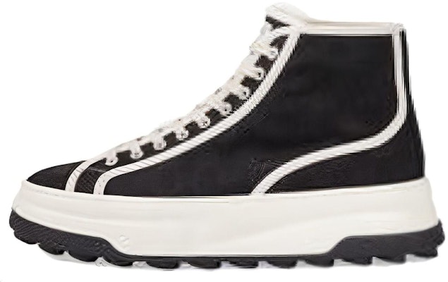 Gucci High-Top Canvas Sneaker 'White with Black Trim' 745999-20Q20-1043 Buy Gucci High-Top Canvas Sneaker 'White with Black Trim' 745999-20Q20-1043
