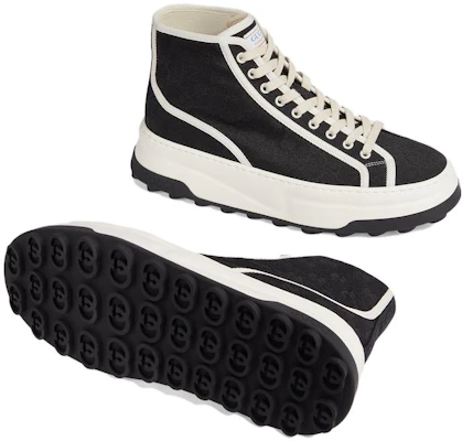 Gucci High-Top Canvas Sneaker ''Wit met Zwarte Afwerking'' 745999-20Q20-1043 Purchase Gucci High-Top Canvas Sneaker ''Wit met Zwarte Afwerking'' 745999-20Q20-1043