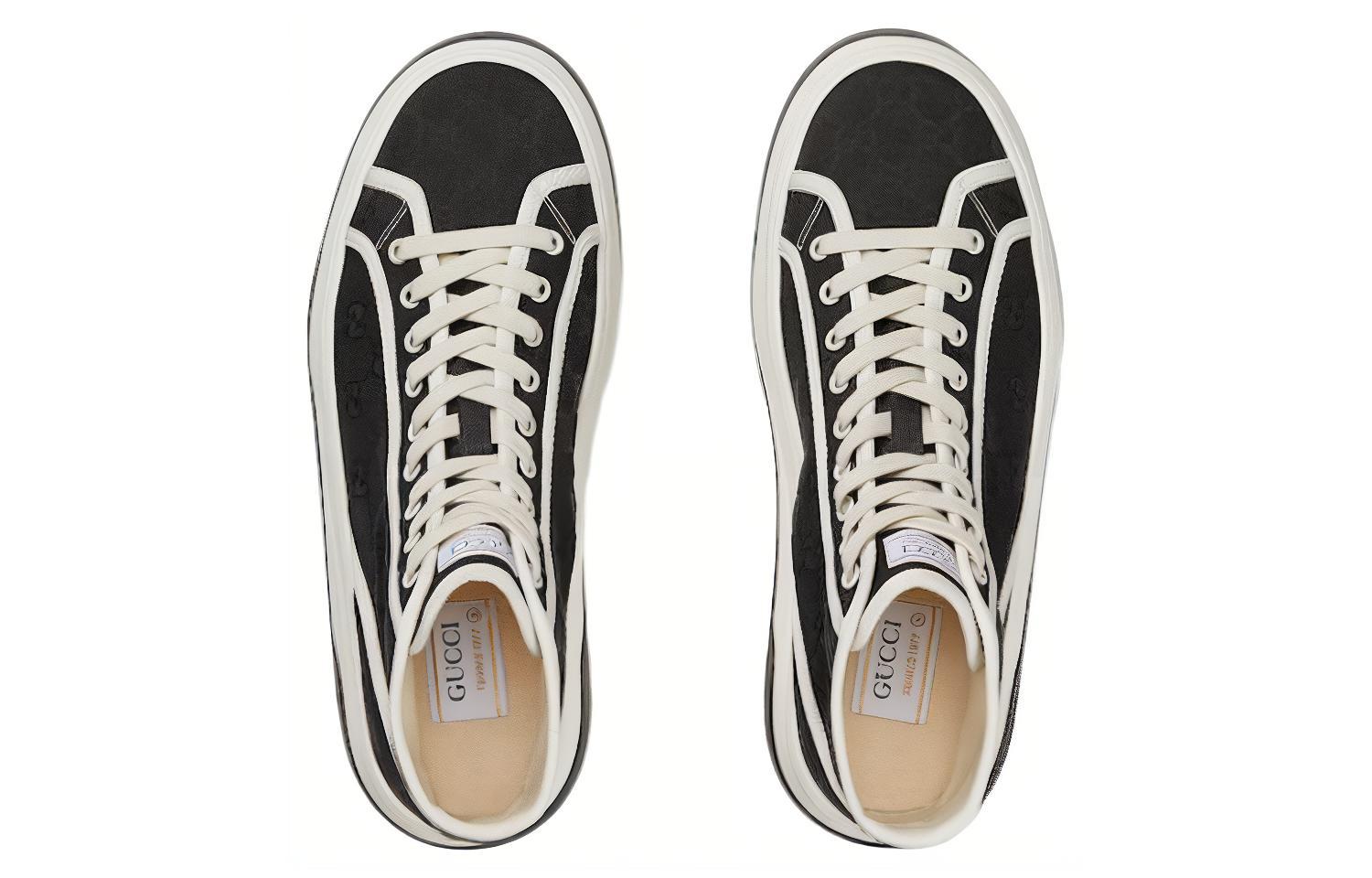 Details for Gucci Sneaker Alta in Tela ''Bianco con Finitura Nera'' 745999-20Q20-1043
