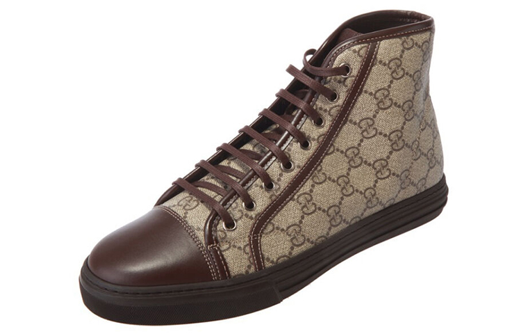 Order Gucci 高帮系带“双G图案 棕色米色” 295383-KHN20-9795
