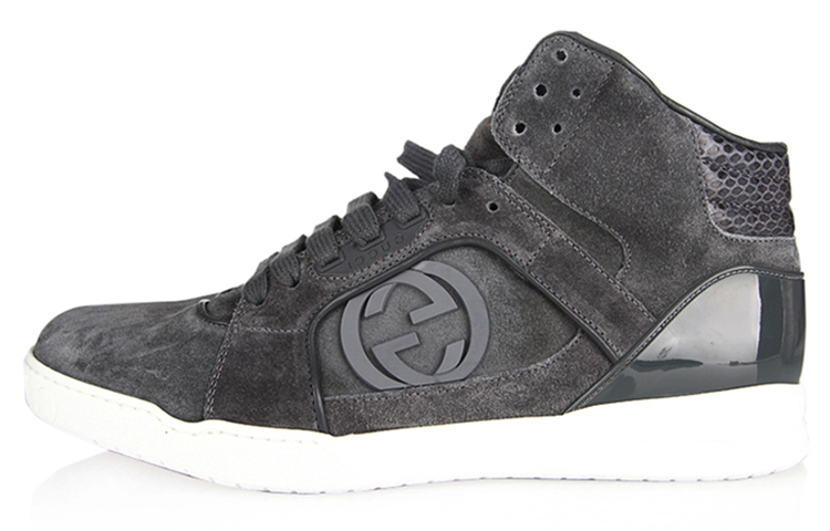 Gucci High-Top Leather Sneaker 'Black Grey' 295322-CFXNO-1320