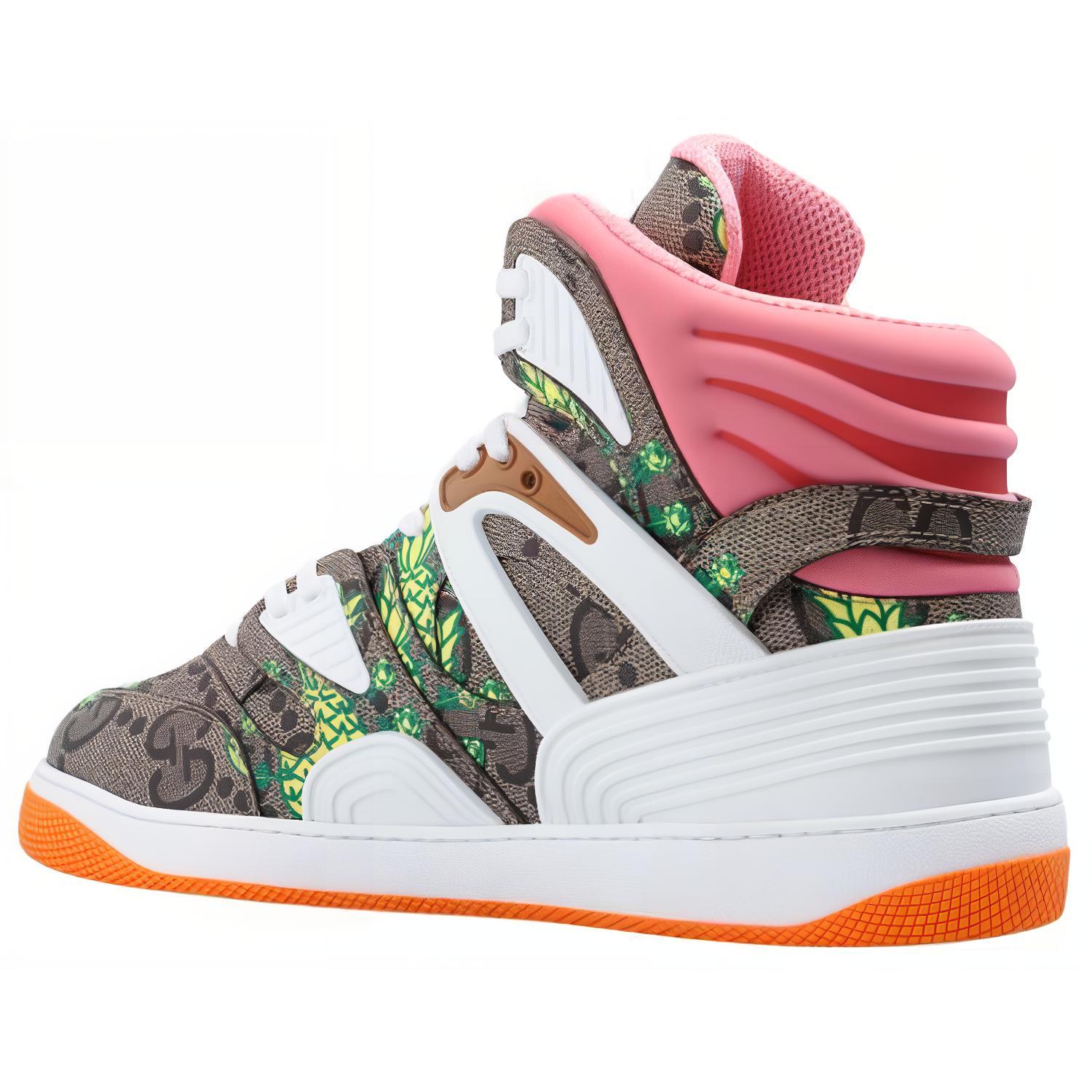 Shop Gucci High-Top Sneaker 'Beige Brown' 673029-UIR30-9792