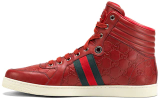 Gucci High-Top Sneaker 'Red Leather' 221825-A9L90-6461 Gucci High-Top Sneaker 'Red Leather' 221825-A9L90-6461